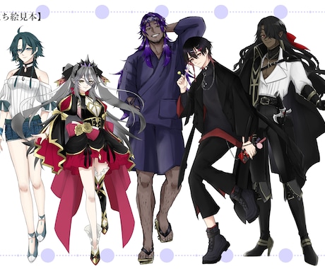 貴方のイメージするキャラクターデザインを制作します TRPGや創作に必要なキャラデザを制作いたします。 イメージ2