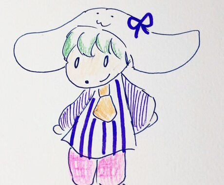 貴方だけのアナログイラスト描きます ふわふわなイラストでみんなを癒しては？ イメージ2