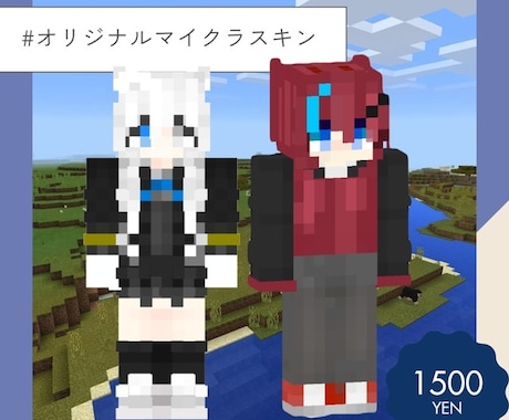 オリジナルマイクラスキン 作成します 配信や動画をあなたのオリジナルスキンで！ イメージ1