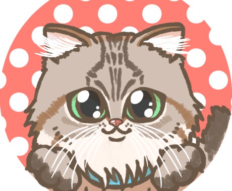 丸くてポップなデフォルメアイコン描きます SNSなどで使える、丸アイコンを探している方にオススメ！ イメージ2
