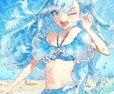 かわいい・綺麗な女の子のイラスト作成いたします 魅力的な表情の女の子のイラストを提供します。 イメージ2