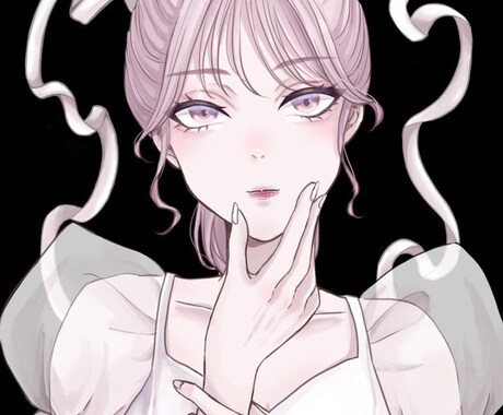 バストアップイラスト制作致します かわいいからかっこいいまで  お気軽にご相談ください イメージ1