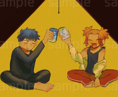 二次創作、一次創作のイラストをかきます 夢絵やコンビ絵やアイコンイラスト等を描きます！ イメージ2