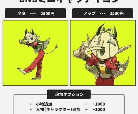 ミニキャラSNSアイコン制作承ります ポップでかわいいをお届けします イメージ2