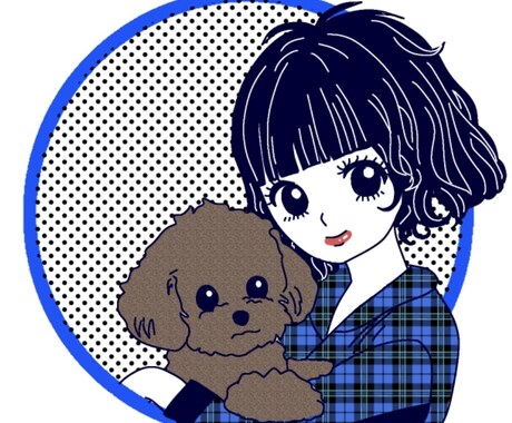 レトロポップな似顔絵を作成します レトロポップなタッチの可愛い似顔絵を作成します♪ イメージ1