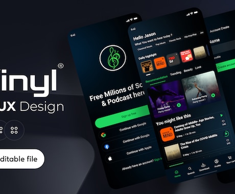 Mobile apps ui Designます I will design Mobile aps UI イメージ1