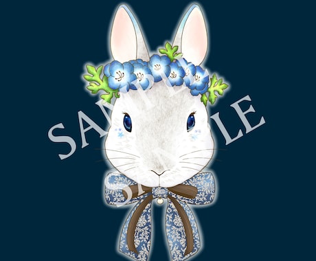 動物とお花のイラスト描きます お好きな動物やペットの子をお好きなお花と組み合わせて描きます イメージ2