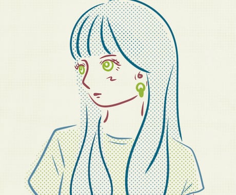レトロっぽいおしゃれ線画イラストを制作ます イメージ1