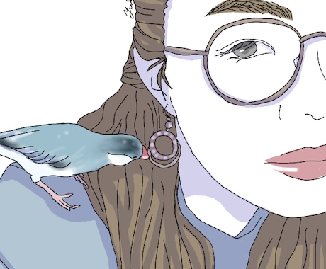 ペットと人物のオシャレな線画アートを描きます 可愛いペットと人物を入れた線画アートを描きます イメージ2