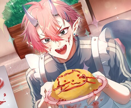 一枚絵制作いたします キャラの魅力が伝わるイラスト制作を心がけています。 イメージ2