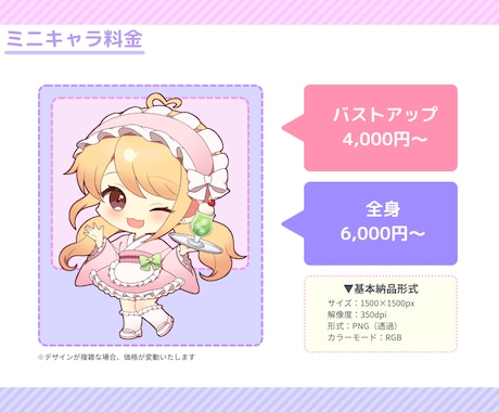 SDキャラ・デフォルメ・ミニキャラ制作します 商用◎Vtuber・配信立ち絵・サムネ・グッズ・返礼品に！ イメージ2