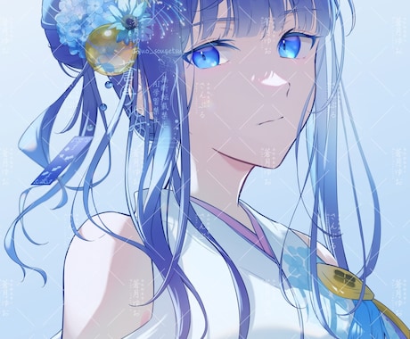 和風な一枚絵、アイコン、サムネ、キャラデザ描きます 綺麗、儚さのある絵に仕上げます イメージ2
