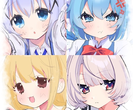 アイコンや1枚イラスト描きます でSNS等に使うアイコンや壁紙向けの1枚絵を描かせて頂きます イメージ1