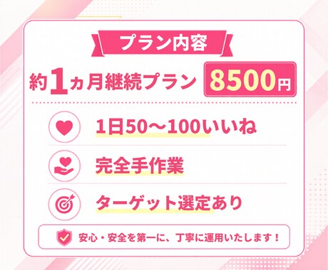 手作業で継続運用！ターゲットに届くいいね代行します 継続的な運用で、狙った層へ丁寧にアプローチします イメージ2