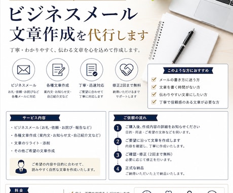 メール・文章、見やすく伝わる営業資料を作成します イメージ1