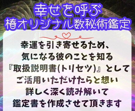 テキスト数秘鑑定❤️彼の取扱説明書お作りします 幸運の引き寄せ❤️彼の事を知り明るい未来へ導きます イメージ2