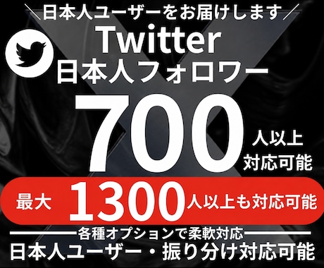 Twitter日本人フォロワー700人増やします イメージ1
