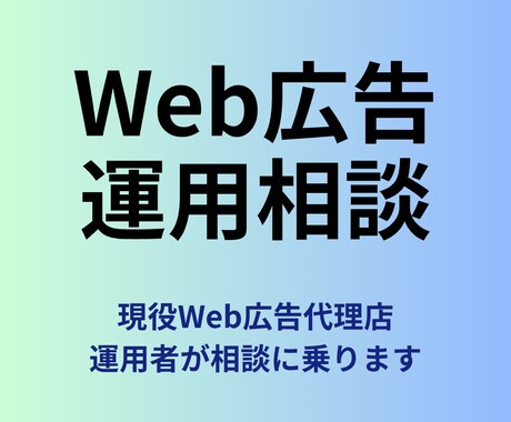 Web広告運用に関する相談に乗ります 現役広告代理店運用者がハンズオンでご相談を承ります イメージ1