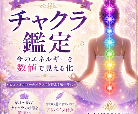 チャクラ数値を鑑定します 数値で可視化し心のバランスを整えます イメージ1