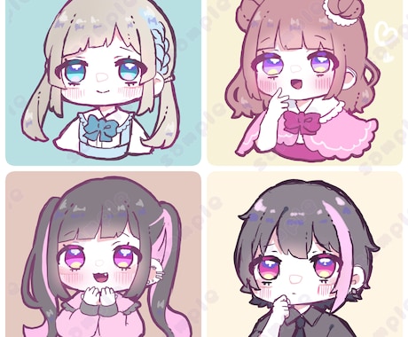 可愛くてちんまりしたキャラ描きます 基本1日納品！早くアイコンが欲しい方にオススメです！ イメージ2
