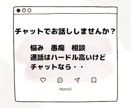愚痴、悩み、相談、60分間チャットで話し聞きます LINE感覚でオッケー！通話が苦手な方にオススメです！ イメージ1
