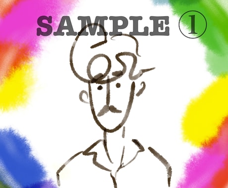 ラフスケッチ風のイラスト、アイコン描きます SNSアイコンや名刺などにご活用下さい♪ イメージ1