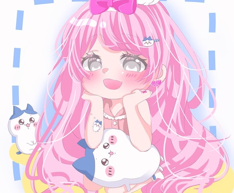 安い！そして早い！ミニキャラを描かせて頂きます 可愛い、キラキラ、色素薄いなど、色々なミニキャラ可能です！ イメージ1