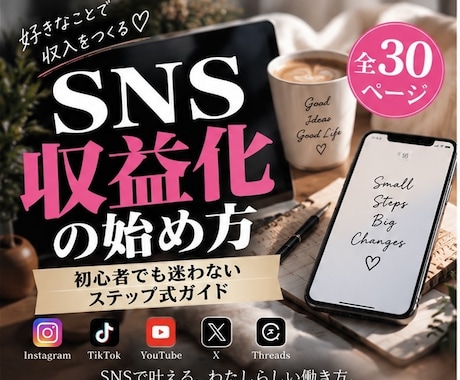 SNS収益化の始め方を30ページで徹底解説します 初心者向けSNS運用から収益化まで基礎から実践的に学べる教材 イメージ1