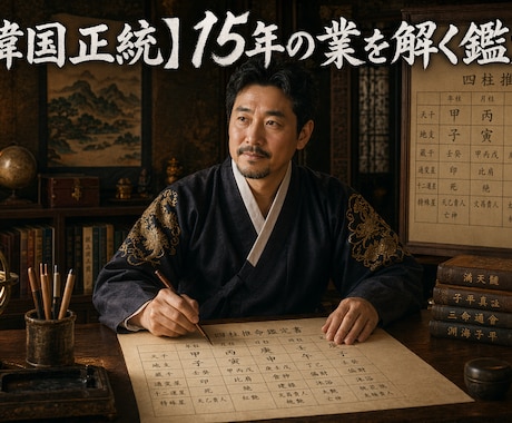 韓国正統15年の業を解く占術家の人生好転鑑定ます 四柱推命と地蔵干分析で、あなたの運命を切り拓く道を示します イメージ1