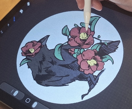 絵本風でダークファンタジーなアイコンを描きます 少し個性的で暗い雰囲気、お任せ下さい。 イメージ2