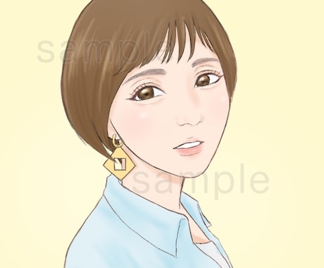 似顔絵　アイコン描きます ほどよくリアル、ほどよく似せたふんわりカラーの似顔絵♪ イメージ2