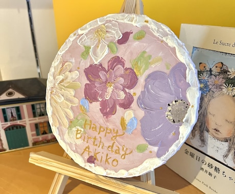 韓国風ケーキをかわいい絵画にします プレゼントにぴったり！かわいいケーキをカタチに残します✨ イメージ1