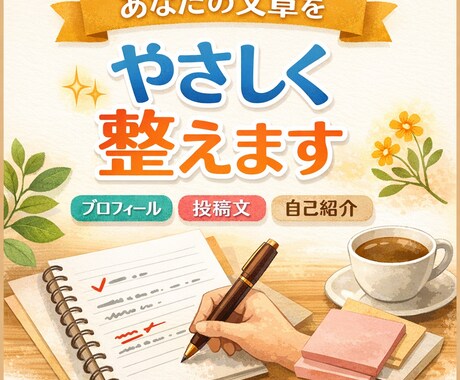 あなたの文章を、やさしく整えます イメージ1