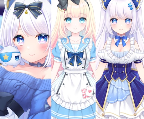 Vtuber用キャラクターイラスト制作します キャラクターデザイン・Live2Dパーツ分けまで! イメージ1