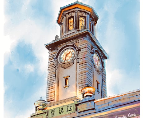 水彩風建物、風景、お酒イラストなど作成します 繊細な線と水彩タッチのデジタルイラスト イメージ1