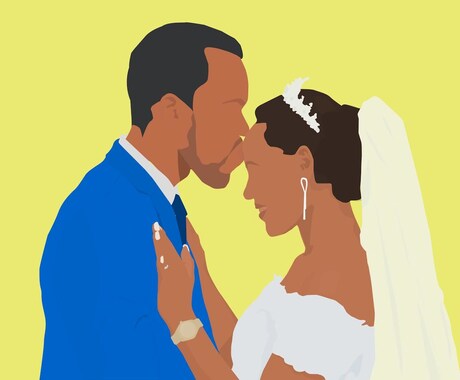 SNSや結婚式にも使える人物イラストを作成します イメージ1