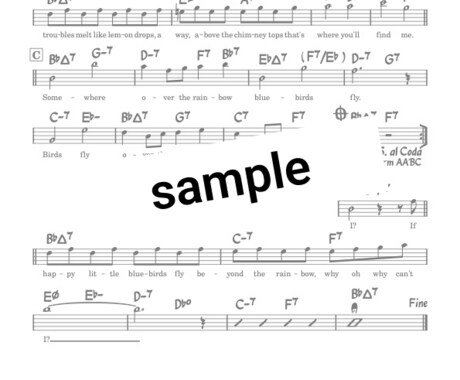 リードシート譜面作成します 現場で喜ばれる読みやすい譜面作成をお手伝いします イメージ2