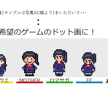 なんでも！ドット絵にします イラスト・写真・似顔絵をドット絵にしてみませんか？ イメージ1