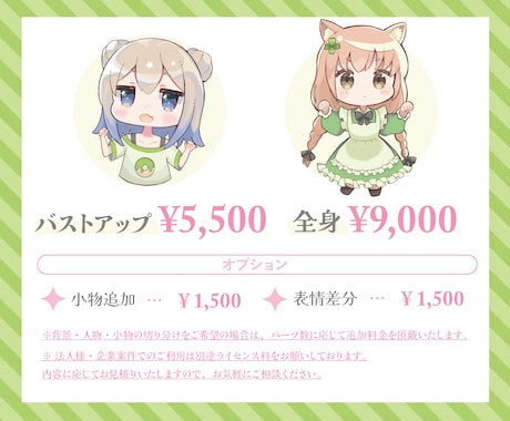 Vtuber配信向けゆるふわSDミニキャラ描きます 商用利用OK！SNS・配信・グッズ・プレゼントに♪可愛いSD イメージ2