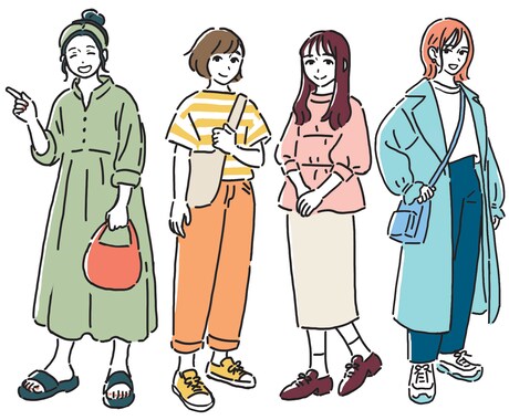 シンプルかわいい人物イラストを描きます やわらかな雰囲気の雑誌風カットです イメージ2