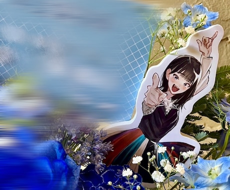 フラスタや横断幕用のイラストを制作します 誰かを応援されている方におすすめです^. ̫ .^ イメージ2