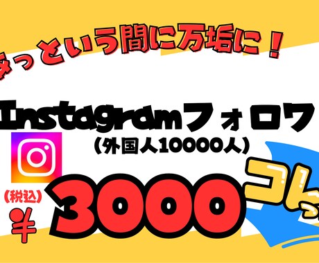インスタグラムフォロワー１万人増やします Instagramフォロワーを格安で一万人増やします！ イメージ1