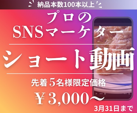 現役SNSマーケターが手元の素材をプロ動画にします 累計100本以上作成した実績で安心。 イメージ1