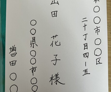 代筆やメッセージカードなどをリクエストます イメージ1