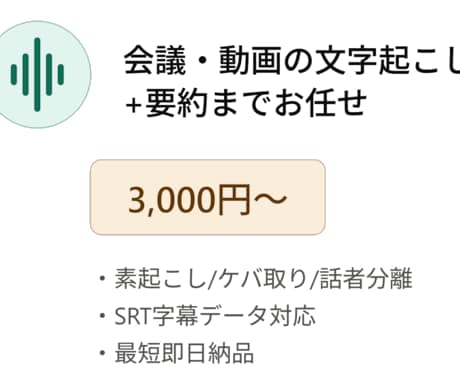音声を文字起こし+要約までまとめて仕上げます イメージ1