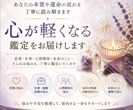 複数の占術であなたのお悩みを総合鑑定いたします 数秘術・西洋占星術などを組み合わせて鑑定します イメージ1