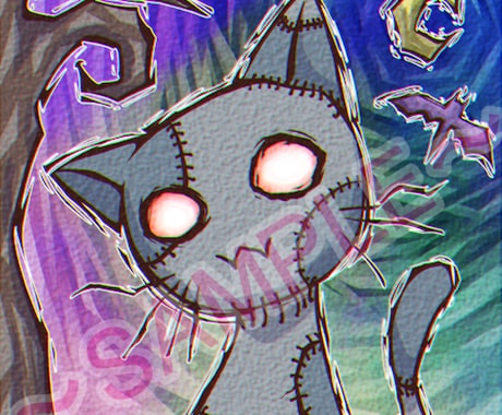 少し変わった画風のアイコン作ります 版画のような少し独特のアイコンです。 イメージ2