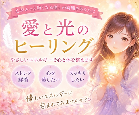 愛と光のエネルギーであなたを癒します 手軽にヒーリングを受けたいあなたへオラクルメッセージ付き♡ イメージ1