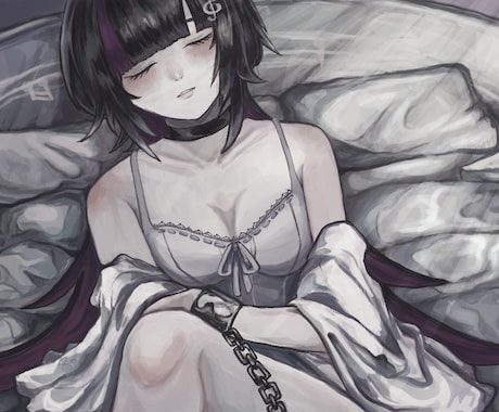 世界観のある個性的なイラストを描きます 可愛いだけじゃ物足りない人へ。クセになる1枚を！ イメージ2