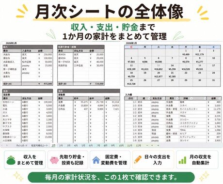 スマホ連携のシンプルなExcel家計簿を作ります Forms連携でスマホから簡単にExcel家計簿に入力 イメージ2